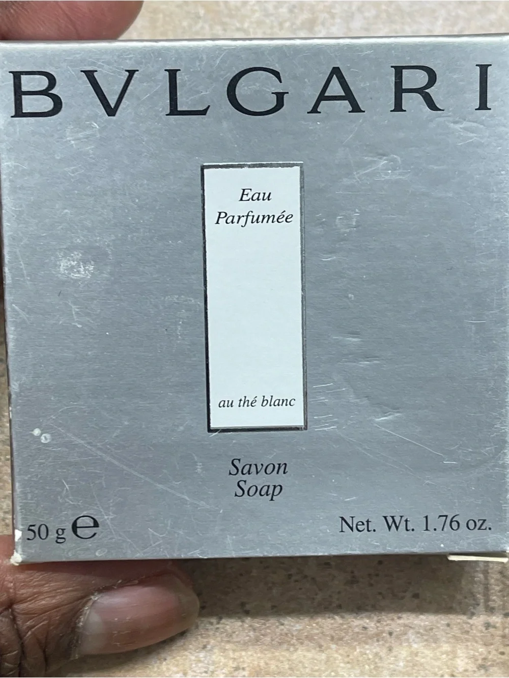 Bulgari Au Thé Blanc Women's Scented Soap - White two boxes new